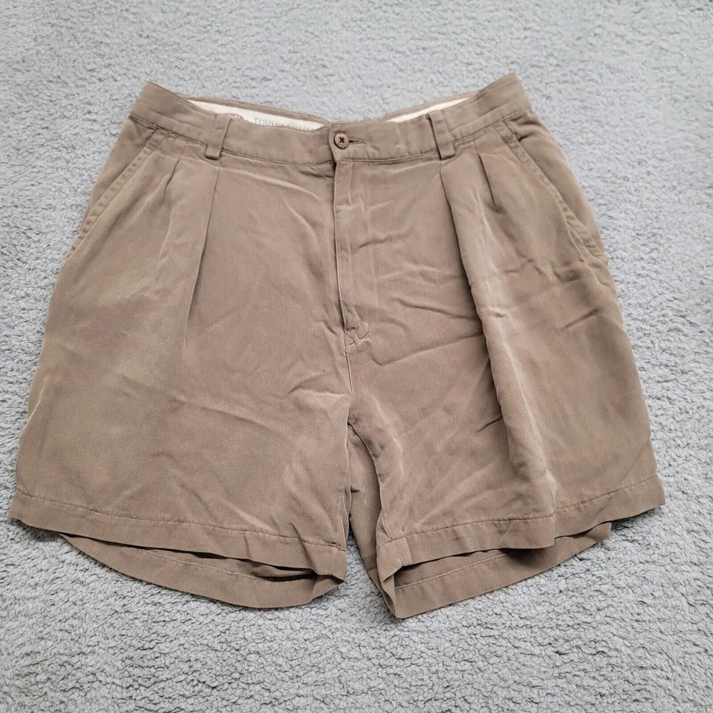 Tommy Bahama Tan Flat Front Men Shorts